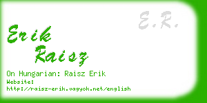 erik raisz business card